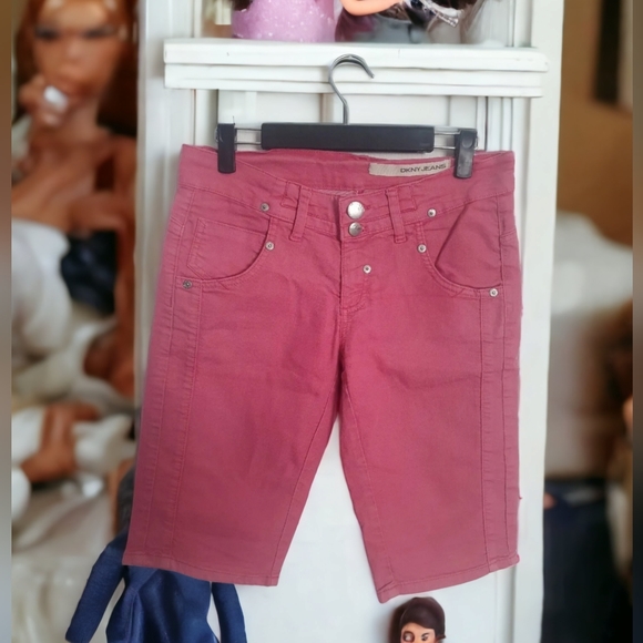 DKNY Pants - DKNY Pink Ladies Denim Shorts US 6 10/12 uk 30" waist 90s Y2K